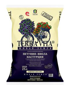 Живая Земля Петуния-Виола-Наструция 25л TERRA VITA 